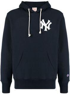 Champion худи в рубчик с принтом Yankees