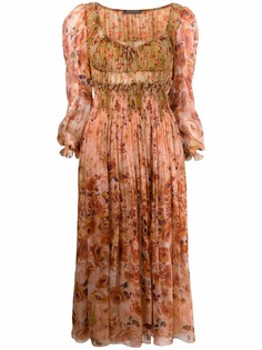 Alberta Ferretti floral-print midi dress