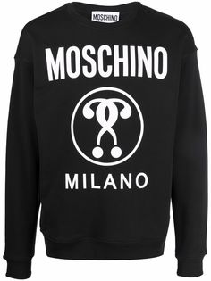 Moschino толстовка с приспущенными плечами и логотипом