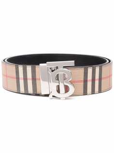 Burberry двусторонний ремень в клетку Vintage Check с монограммой