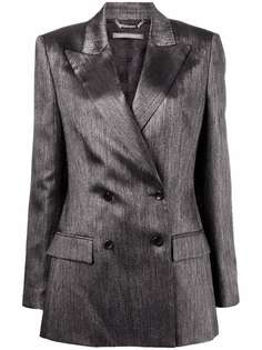 Alberta Ferretti metallic double-breasted blazer