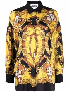 Moschino рубашка Teddy Bear с длинными рукавами