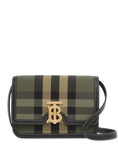 Burberry маленькая сумка через плечо TB в клетку