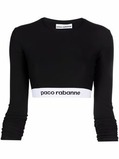 Paco Rabanne укороченный топ с логотипом