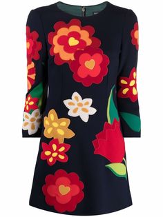Dolce & Gabbana платье с длинными рукавами и аппликацией