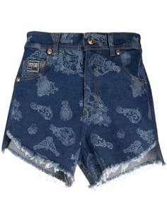 Versace Jeans Couture джинсовые шорты с узором пейсли