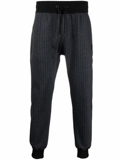 Philipp Plein полосатые брюки с кулиской