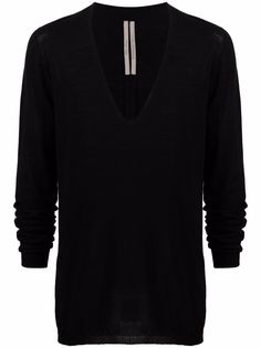 Rick Owens джемпер оверсайз с глубоким V-образным вырезом