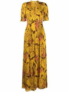 DVF Diane von Furstenberg платье макси Erica с цветочным принтом