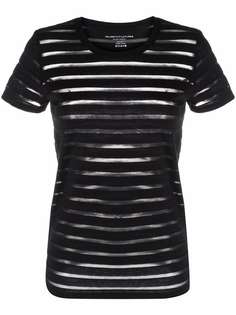 Majestic Filatures футболка с сетчатыми вставками в полоску