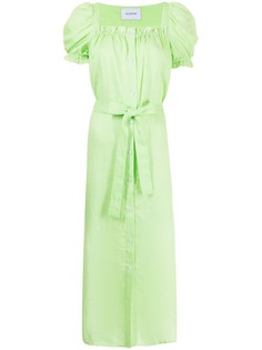 Sleeper платье миди с завязками и сборками