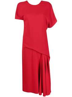 Versace платье миди асимметричного кроя с драпировкой