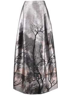 Alberta Ferretti high-waisted jacquard maxi skirt