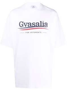 VETEMENTS футболка Gvasalia с логотипом