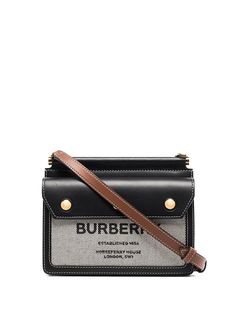 Burberry мини-сумка через плечо Title с принтом Horseferry