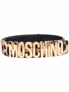 Moschino ремень с леопардовым принтом и логотипом