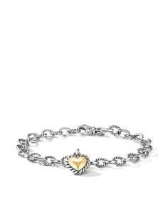 David Yurman браслет Cable Cookie Classic из желтого золота с подвеской