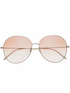 Oliver Peoples солнцезащитные очки в массивной оправе