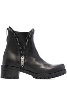 Cult zip-up leather ankle boots