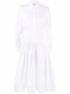 Alexander McQueen платье-рубашка с трикотажной вставкой