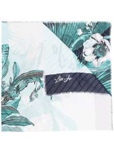 LIU JO плиссированный шарф с цветочным принтом