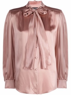 Alberta Ferretti pussy-bow silk blouse