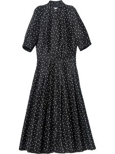 Carolina Herrera расклешенное платье в горох