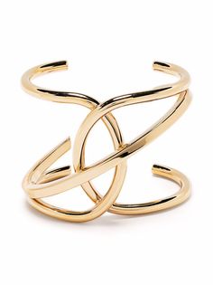 Alberta Ferretti logo-engraved asymmetric bracelet