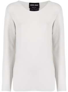 Giorgio Armani ribbed-knit fitted jumper