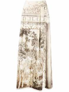 Alberta Ferretti nature-print maxi skirt