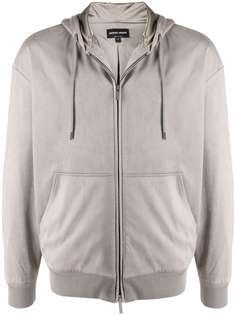 Giorgio Armani logo-detail zip-up hoodie