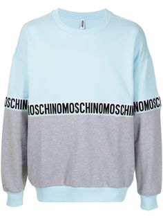 Moschino толстовка в стиле колор-блок с логотипом
