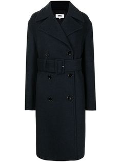 MM6 Maison Margiela двубортное пальто с поясом