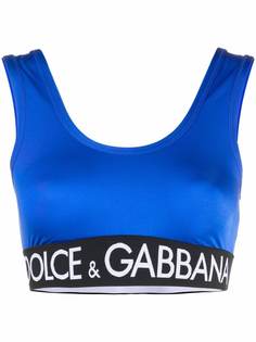 Dolce & Gabbana укороченный топ с логотипом