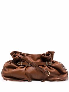Alberta Ferretti ruched buckle shoulder bag