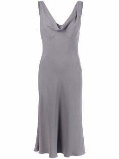 Alberta Ferretti cowl-neck bias-cut dress