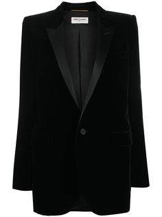 Saint Laurent однобортный жакет-смокинг