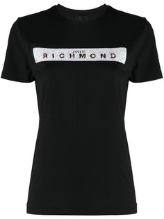 John Richmond футболка с логотипом и короткими рукавами