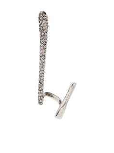 Alexander McQueen серьга-кафф Sculptural с кристаллами