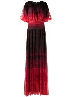 Tadashi Shoji плиссированное платье с эффектом омбре