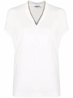 Brunello Cucinelli топ с декором Monili