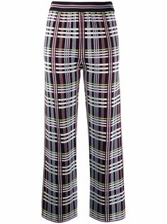 M Missoni клетчатые брюки широкого кроя