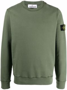 Stone Island толстовка с нашивкой-логотипом