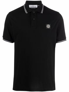 Stone Island рубашка поло с контрастной отделкой