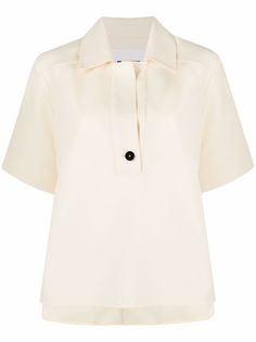 Jil Sander блузка свободного кроя с короткими рукавами