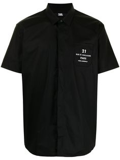 Karl Lagerfeld рубашка с короткими рукавами и логотипом