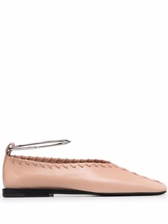 Jil Sander балетки с ремешком на щиколотке