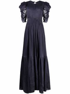 Isabel Marant платье с короткими рукавами и сборками