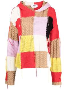 MSGM худи Jacquard в технике пэчворк