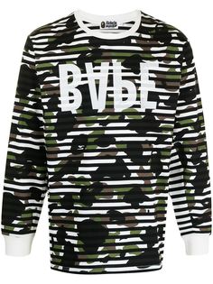 A BATHING APE® футболка 1st Camo Hoop с длинными рукавами